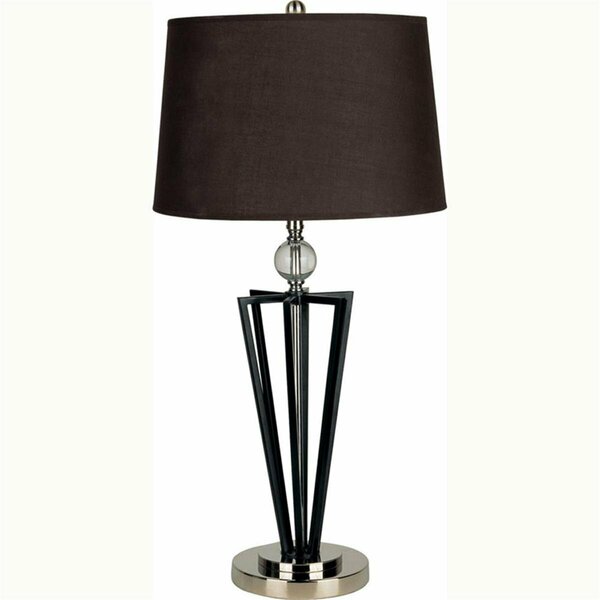 Yhior 28 in. Crystal Ball Table Lamp - Black YH2458958